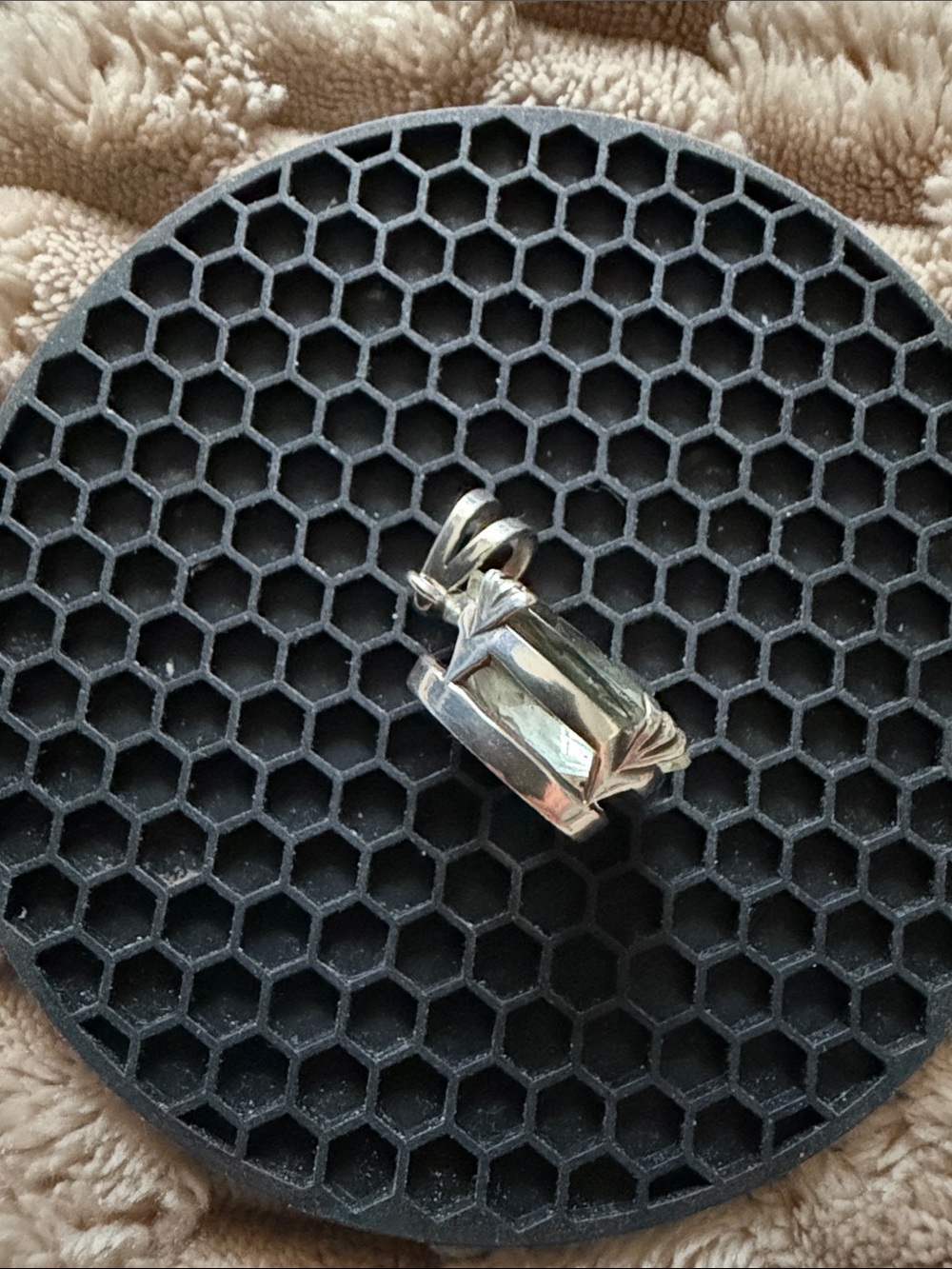 Green Amethyst Sterling Silver  Pendant - Picture 2 of 4